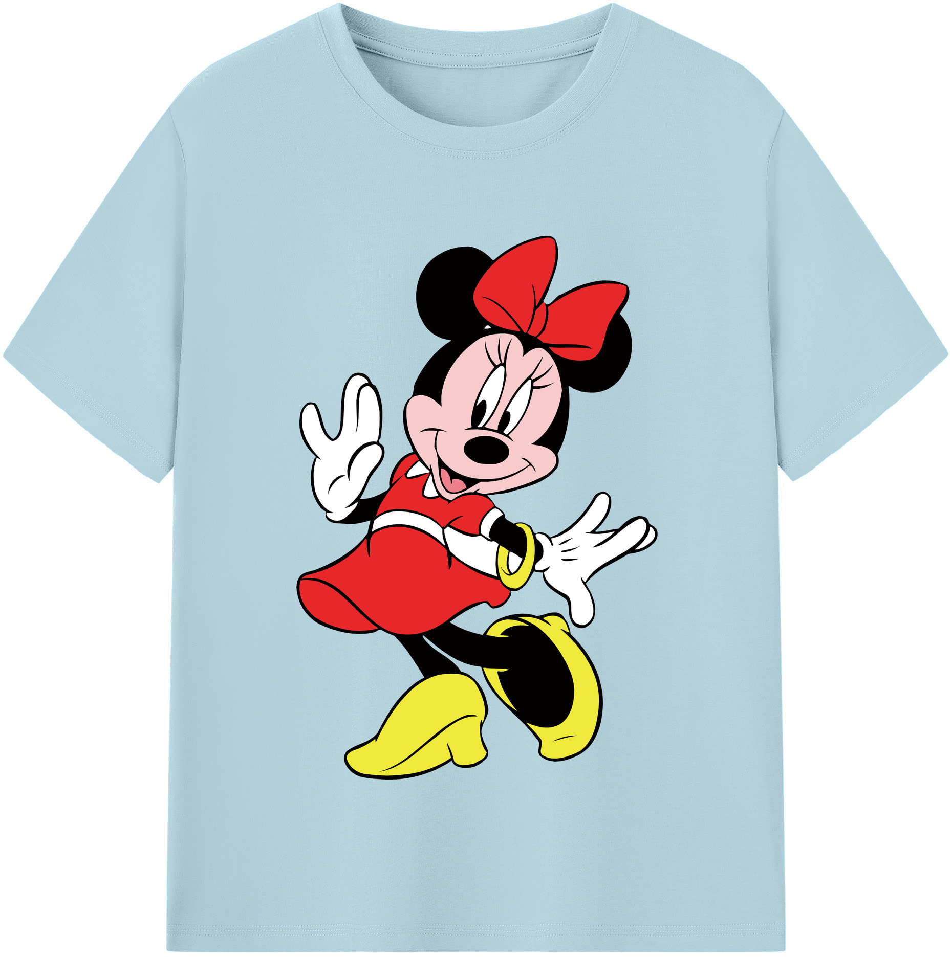 （画像用） ミッキーマウス Mickey Mouse 綿100％半袖Tシャツ（フロントプリント）